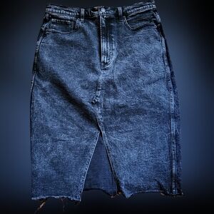 Abercrombie & Fitch Black Denim Pencil Skirt